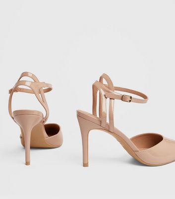 Public Desire Bright Pink Square Toe Stiletto Heel Sandals | New Look