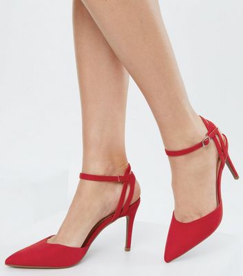 New look clearance red court shoes