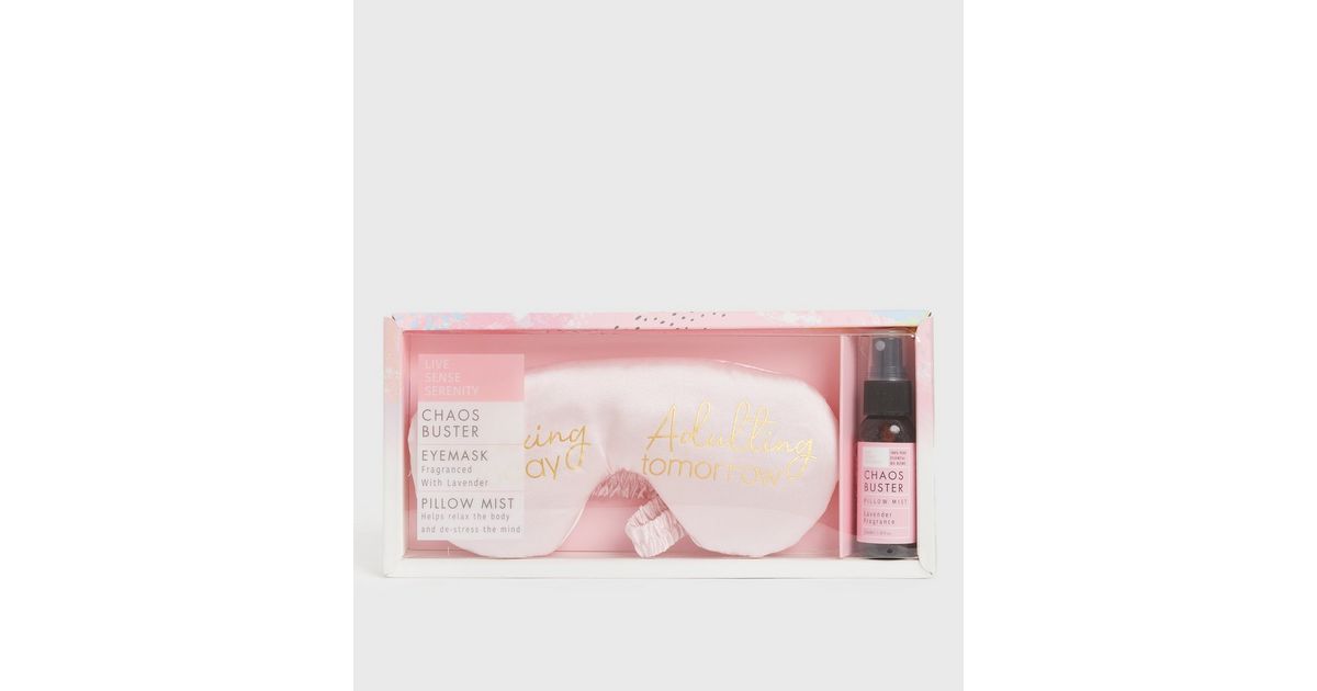 Pale Pink Eye Mask and Pillow Mist Set New Look