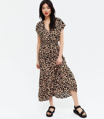 leopard dress new look