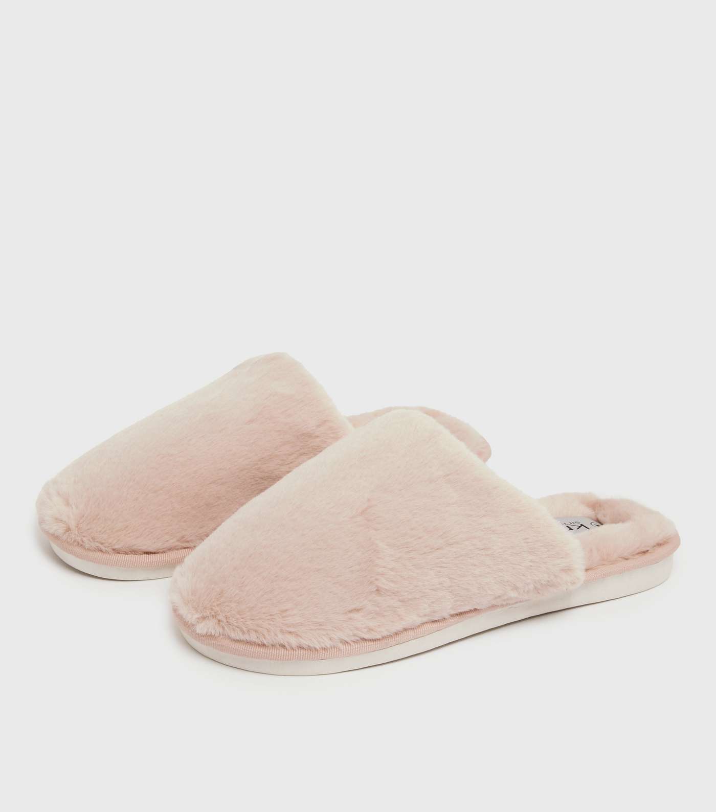 Krush Pink Fluffy Faux Fur Mule Slippers Image 2