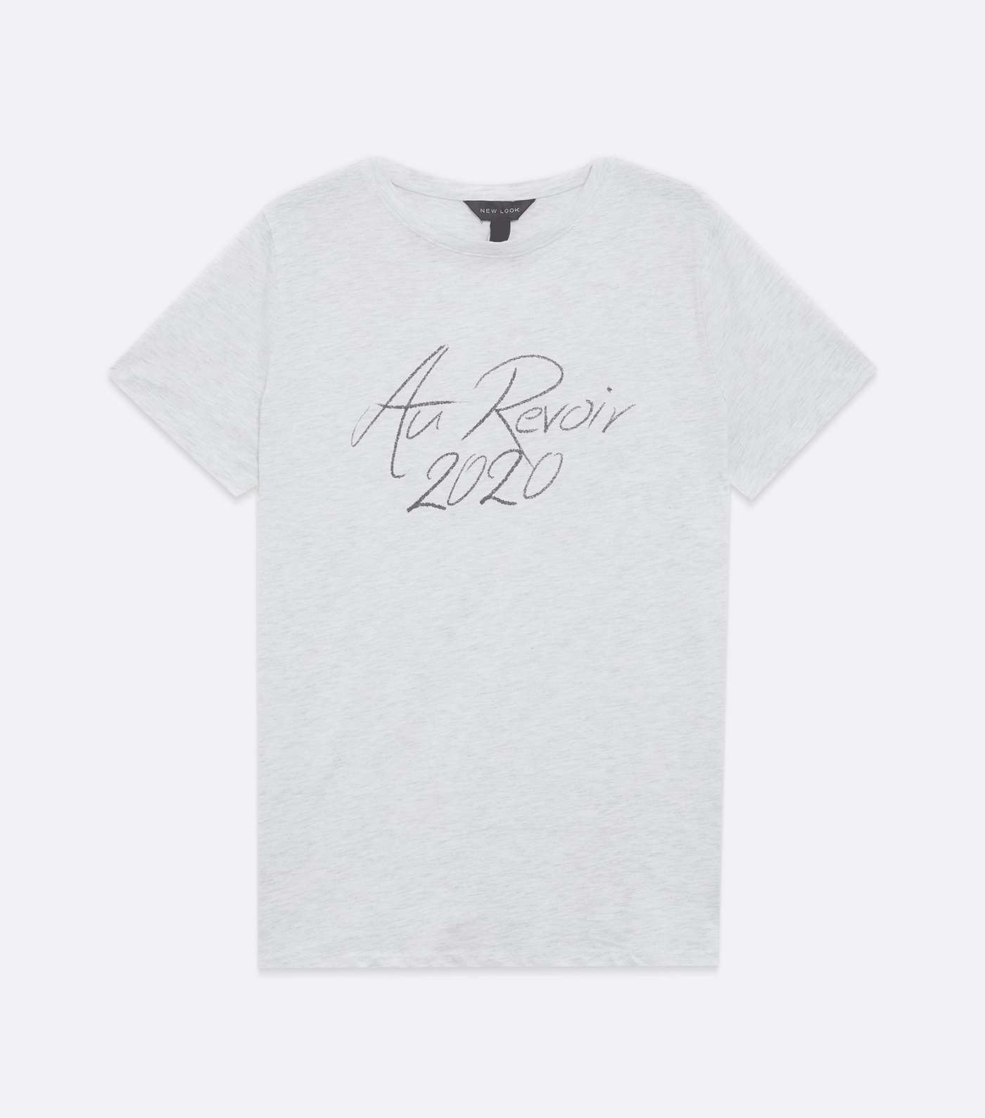 Grey Marl Au Revoir 2020 Logo T-Shirt  Image 5