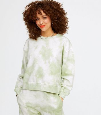 green tie dye sweatshirt