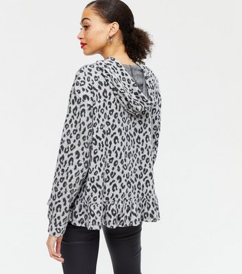 Light Grey Leopard Print Frill Fine 