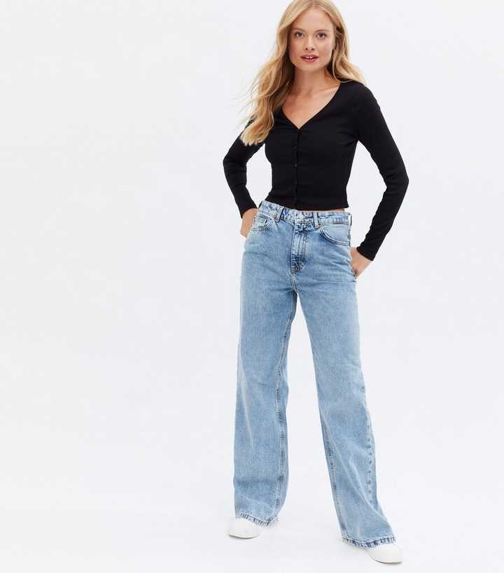Blue Vintage Wash High Rise Sinead Baggy Fit Jeans | New Look