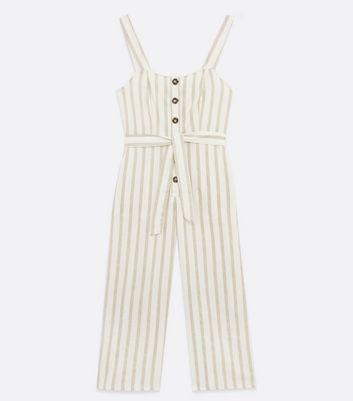 Sale cream striped jumpsuit on Sale Black Friday