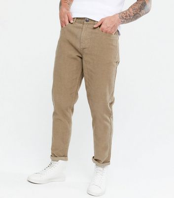 Khaki Straight Fit Trousers  New Look