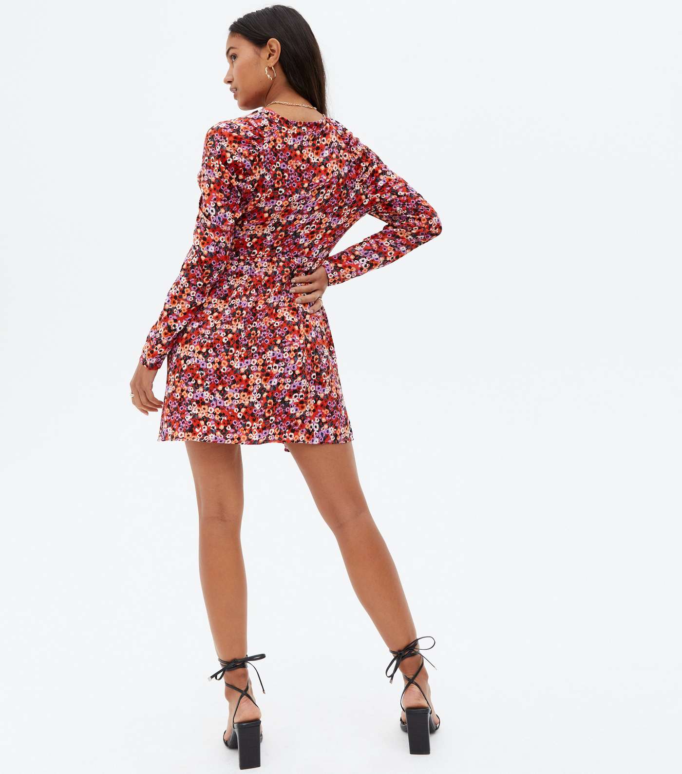 Urban Bliss Red Floral Empire Mini Dress Image 4