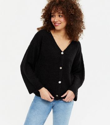 New look black fluffy cardigan best sale