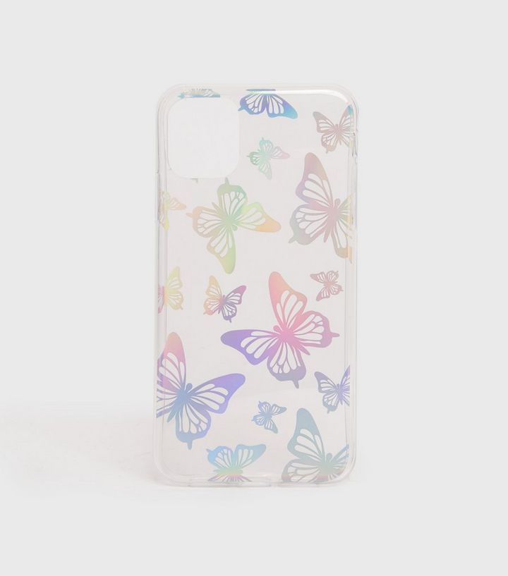 Multicoloured Holographic Butterfly Phone Case For Iphone 11 X New Look
