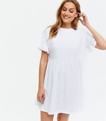 new look smock dress white