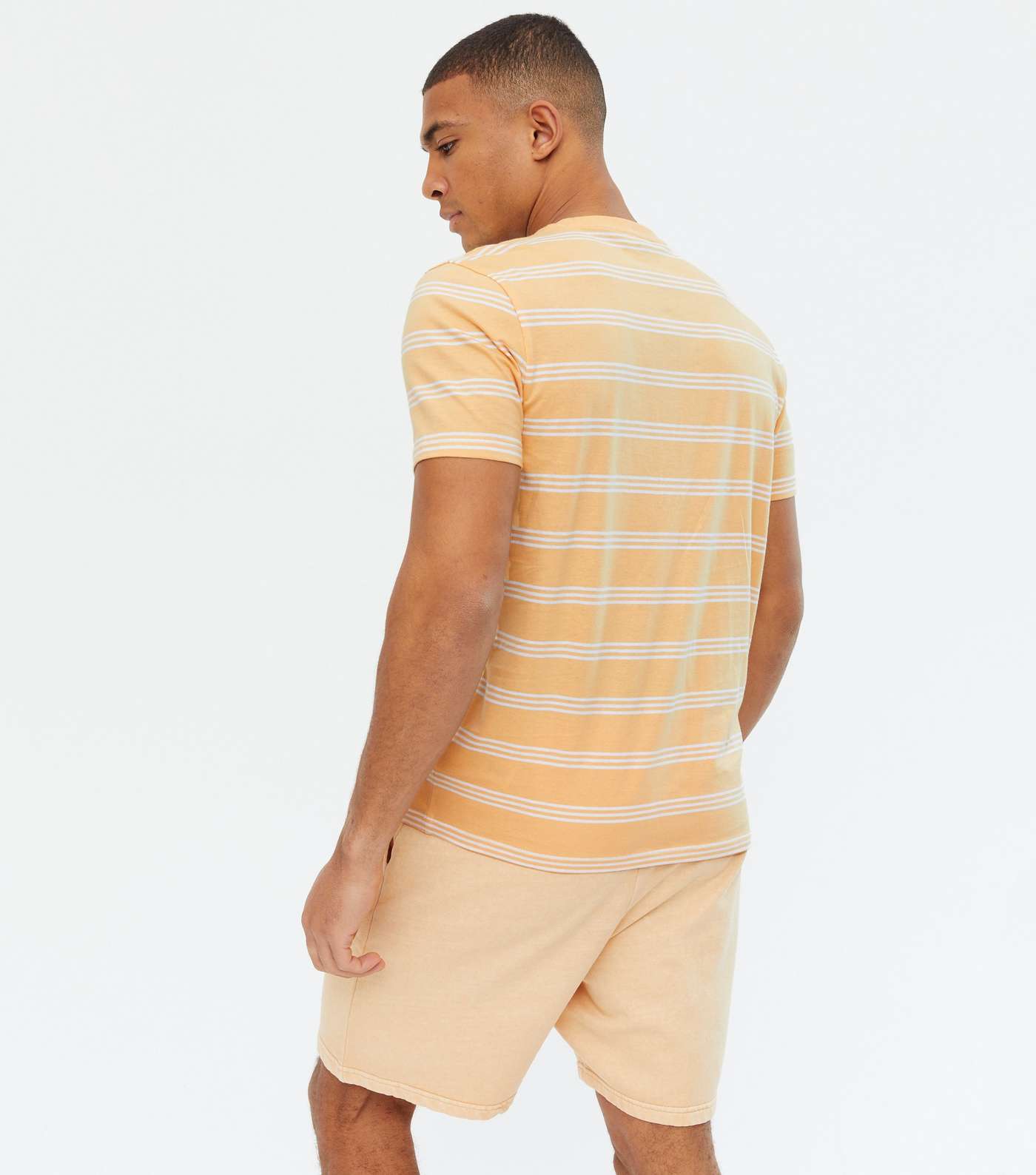 Mustard Stripe Short Sleeve T-Shirt Image 4
