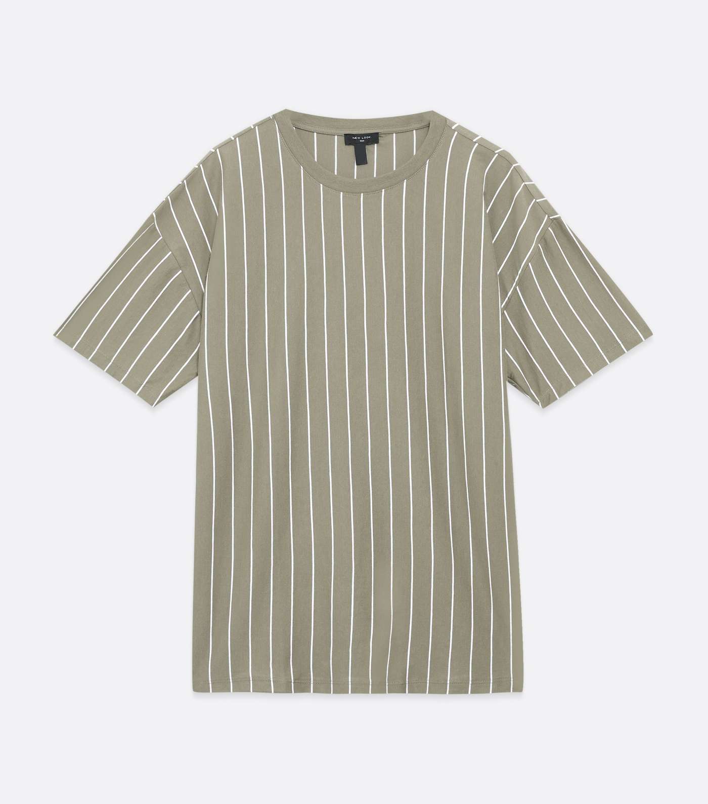 Olive Vertical Stripe T-Shirt Image 5