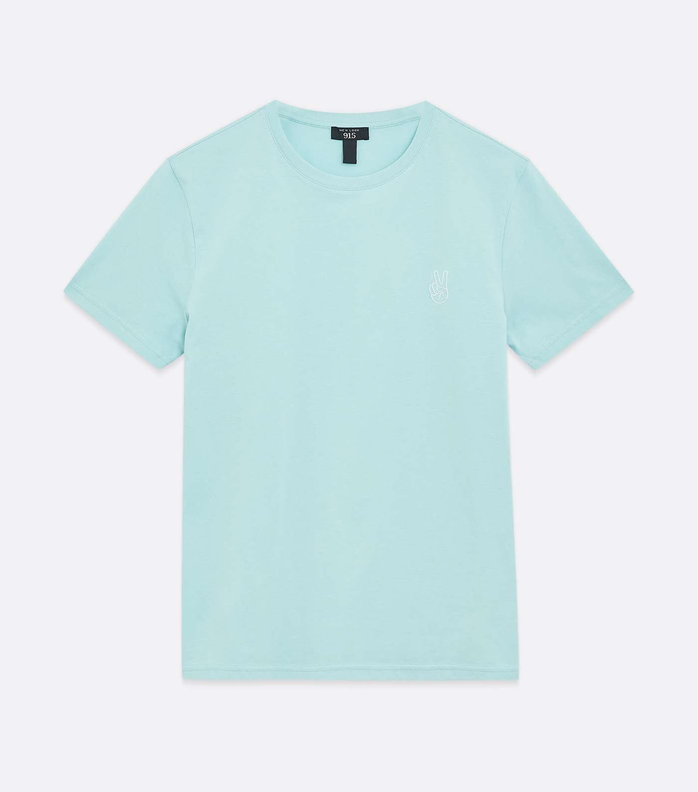 Boys Mint Green Peace Embroidered T-Shirt Image 5