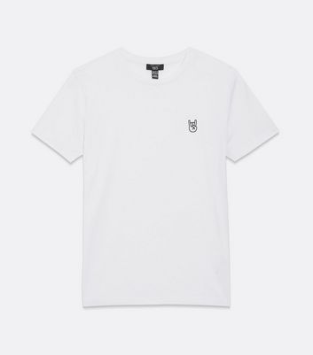 Boys White Rock On Hand Embroidered T 