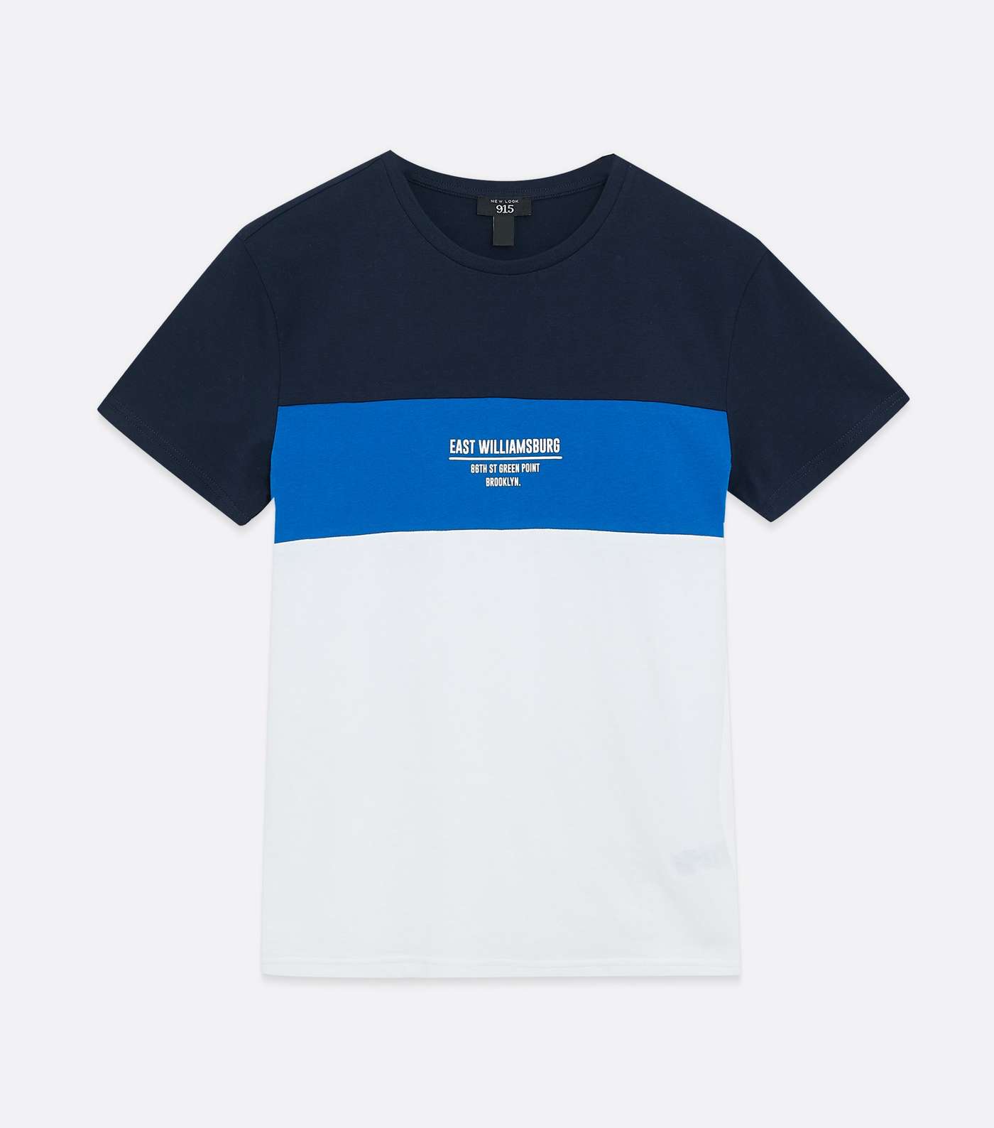 Boys Bright Blue Colour Block Williamsburg Logo T-Shirt Image 5