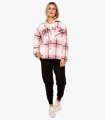 pink shacket new look