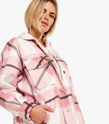 pink shacket new look