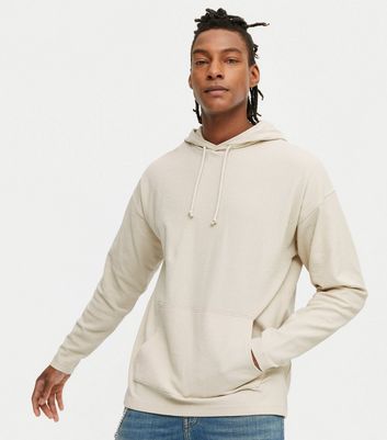 Off White Waffle Pocket Front Hoodie | New Look