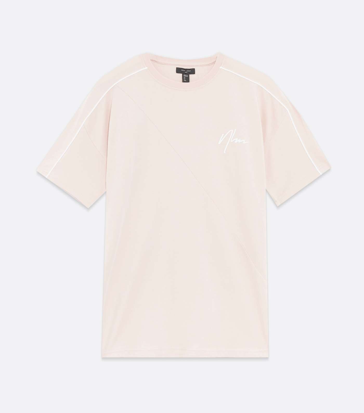 Pink NLM Logo Spliced T-Shirt Image 5