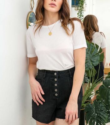 Urban Bliss Black Denim Pleated Shorts 
