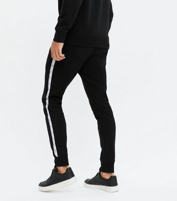 Black NLM Tape Side Joggers | New Look