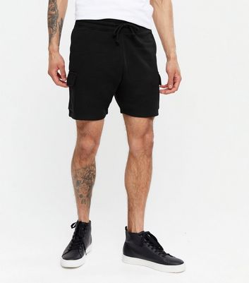 Mens Clothing Shorts Cargo shorts New Look Cotton Mens Jersey Cargo Shorts in Black for Men 