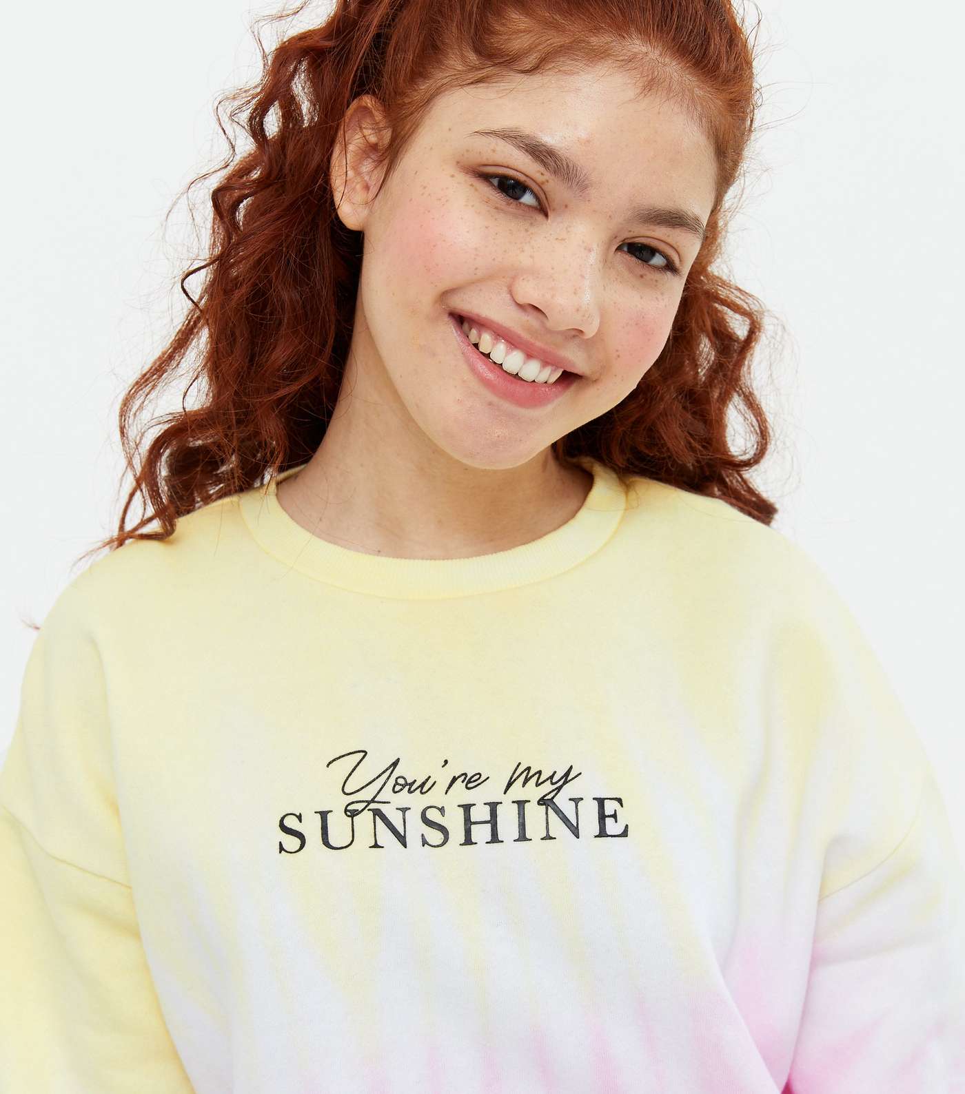 Girls Pink Ombré Sunshine Logo Sweatshirt Image 3