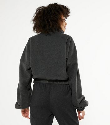 fleece crop jumper