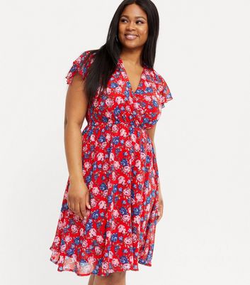 chelsea28 floral print pleated dress