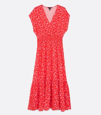 New look red outlet ditsy dress