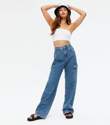 Blue Cargo Pocket 90s High Waist Sinead 