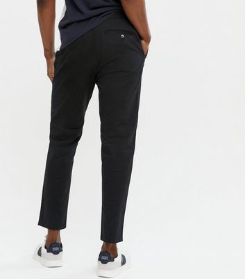 Mens black tapered chinos Clearance