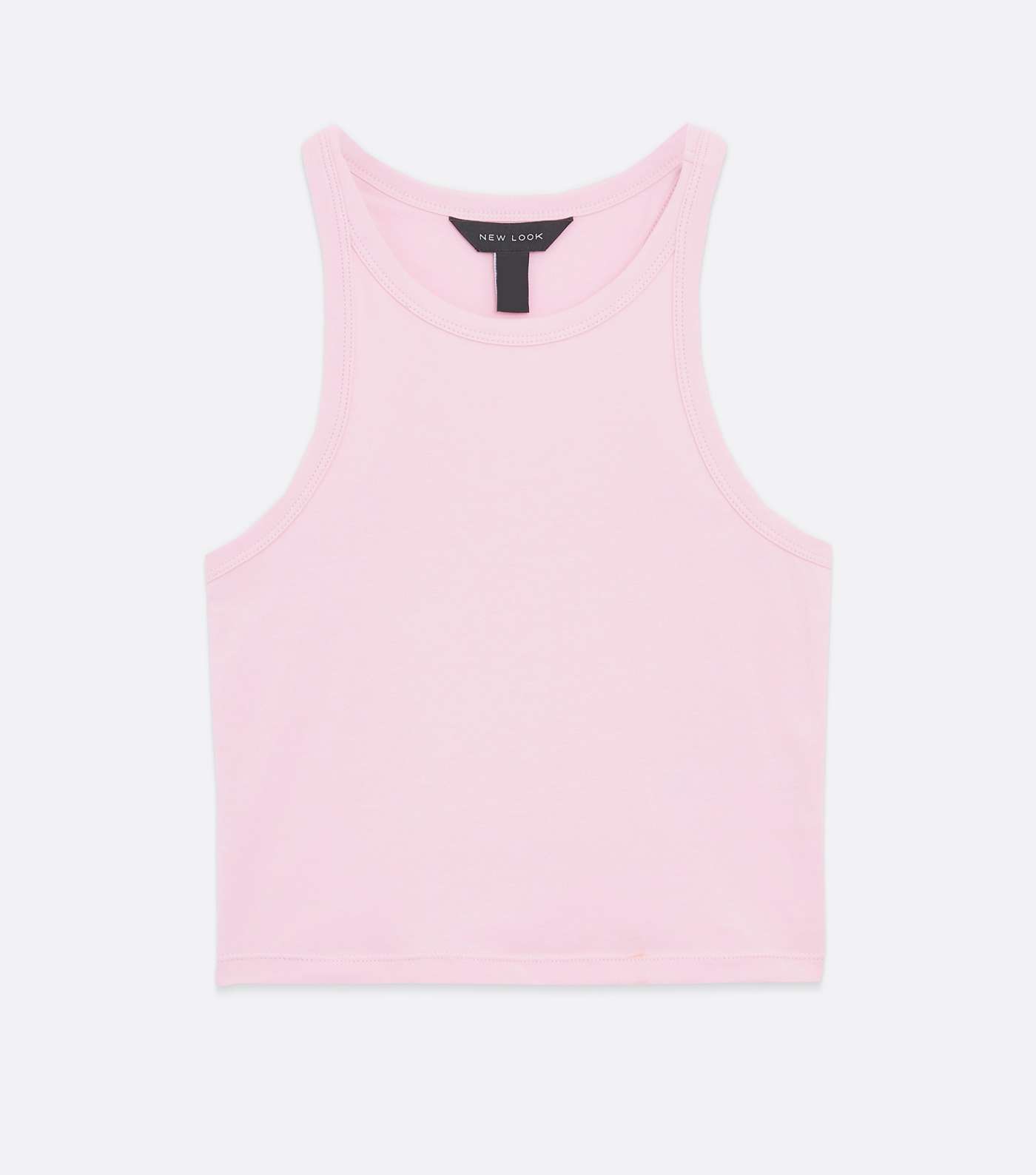 Pale Pink Racer Crop Vest Image 5