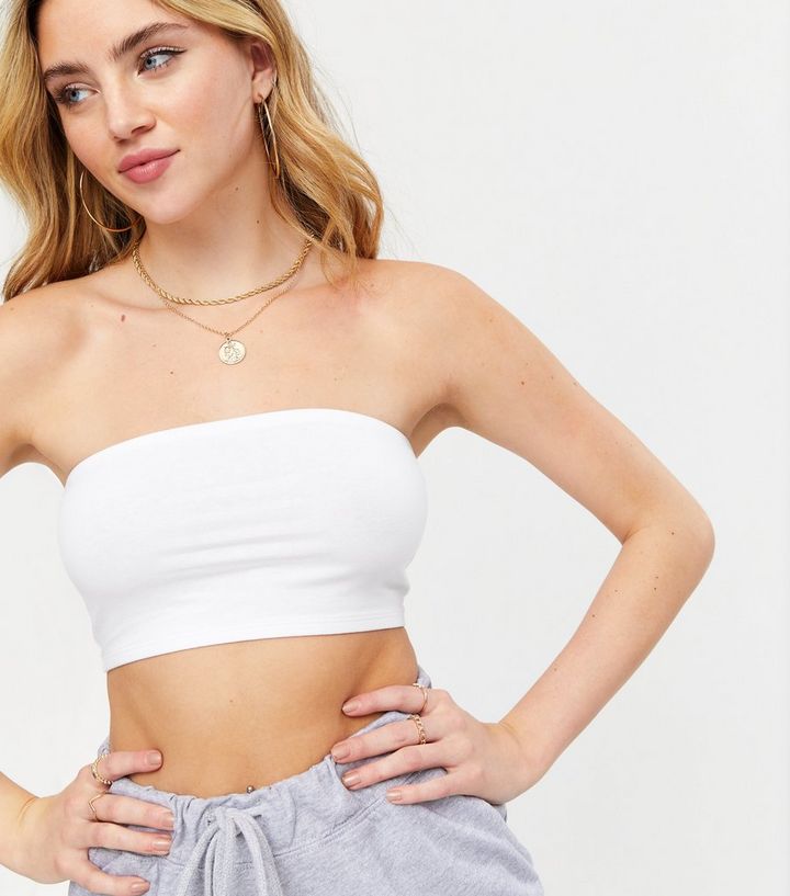 Hierbas Pilar fusible White Bandeau Top | New Look