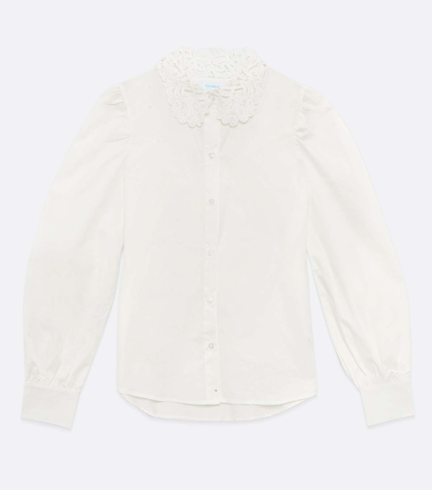 Blue Vanilla White Lace Collar Shirt Image 5