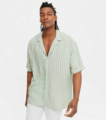 Olive Stripe Oversized Shirt