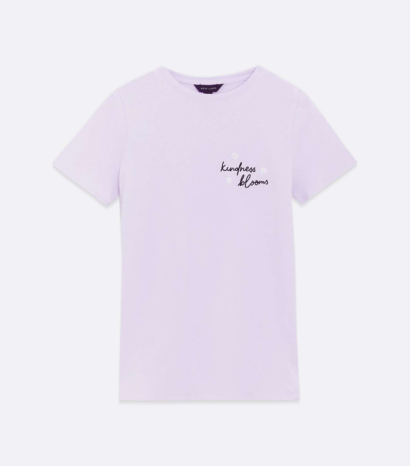 Lilac Floral Kindness Blooms Pocket Logo T-Shirt Image 5
