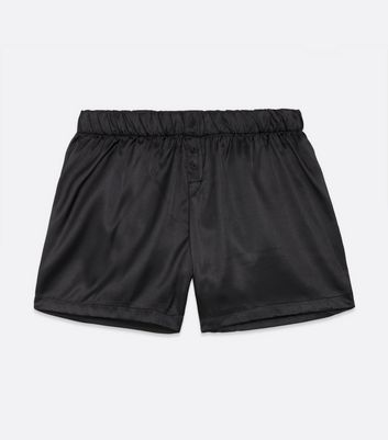 Black Satin Boxers | New Look