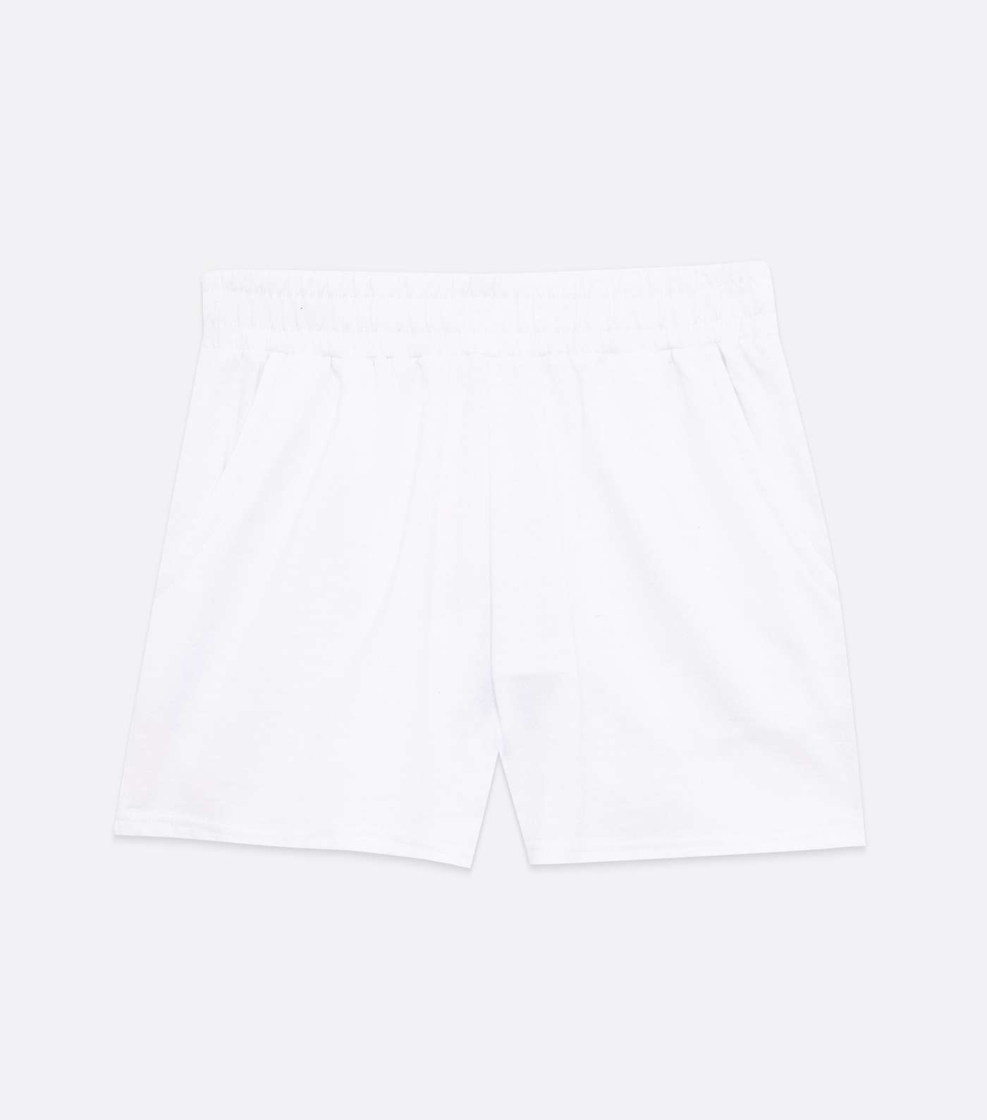 White Jersey Shorts Image 5