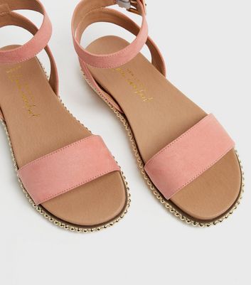 coral sandals