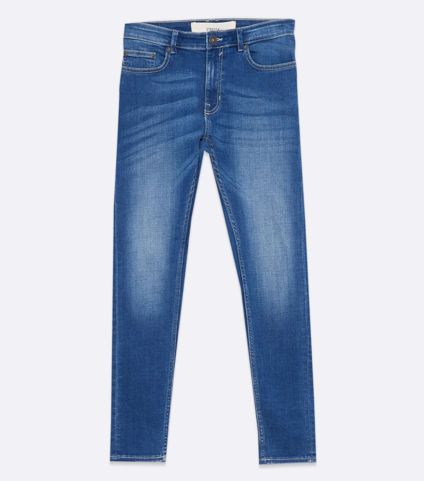 Bright Blue Super Skinny Stretch Jeans Image 5