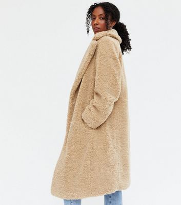 h&m long pile coat