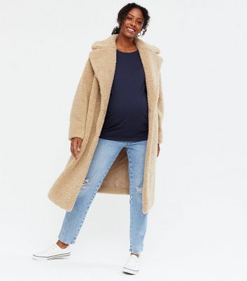 maternity teddy bear coat