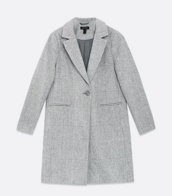 new look checkered coat