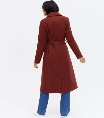 new look maroon coat