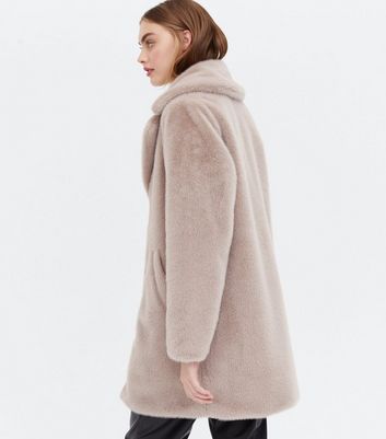 Click to view product details and reviews for Mink Faux Fur Long Coat New Look.