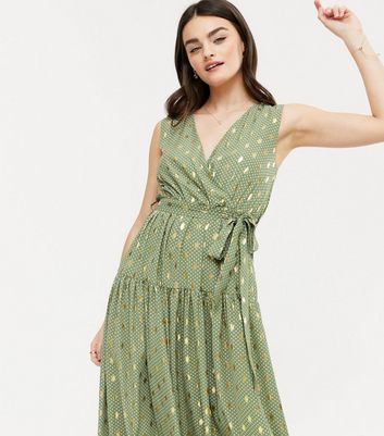 green maxi dress new look