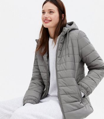 Ladies grey hot sale puffer jacket