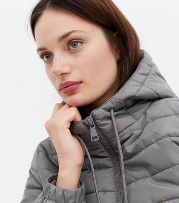 dark grey padded coat